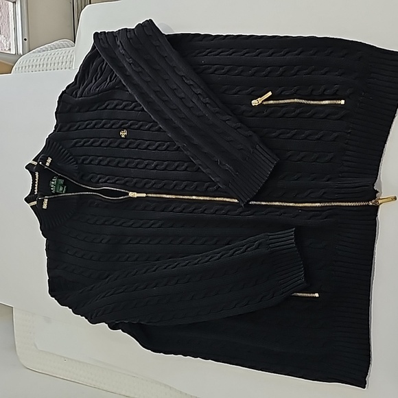 Ralph Lauren Striped Zip-up Jacket w/ Logo Hardware (Size: L) - Picture 11 of 13